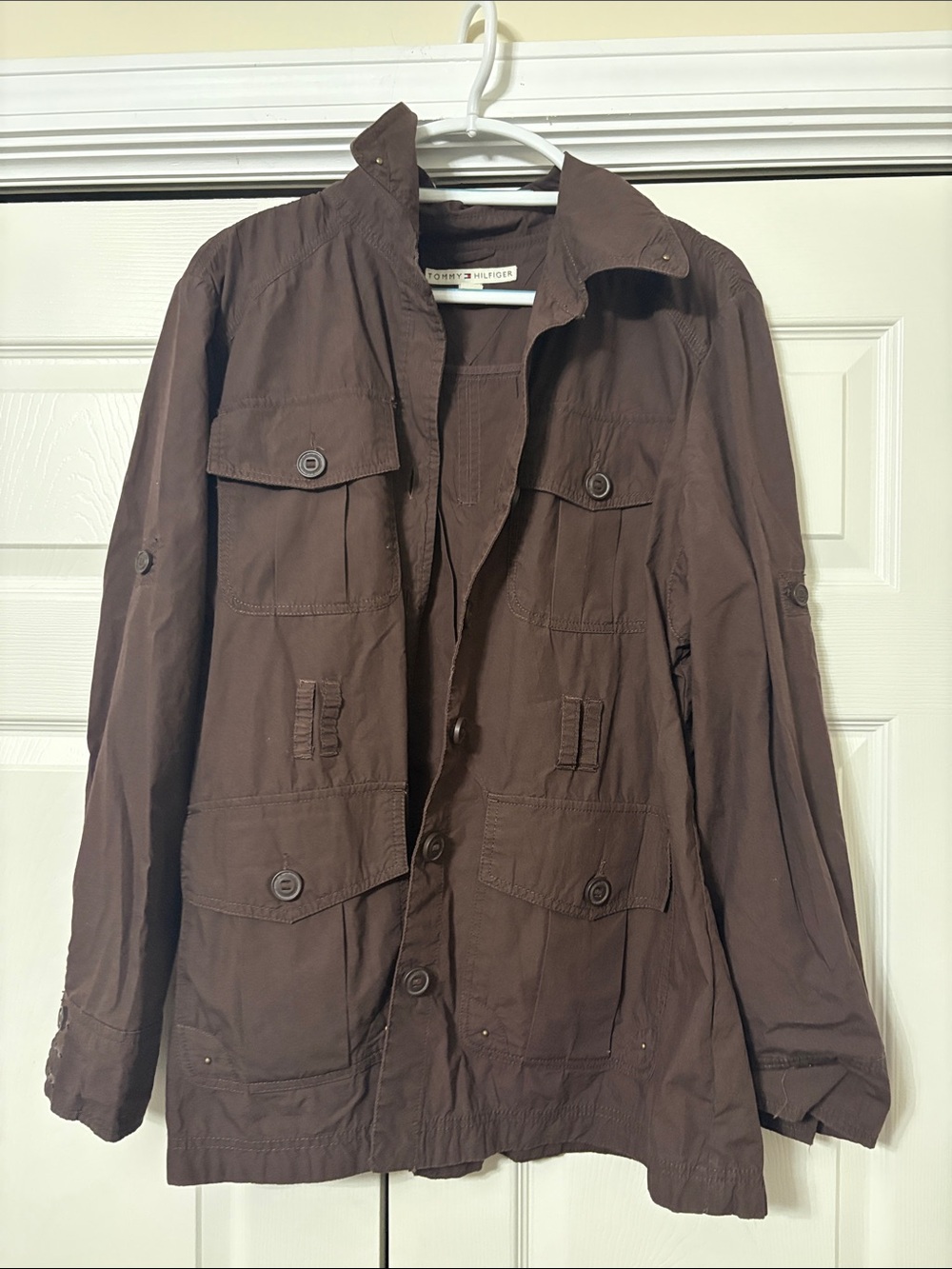 Tommy Hilfiger Men's Brown Military Field Jacket